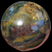 Ocean Jasper hole sphere 68mm 431g - Rocks and Things Store