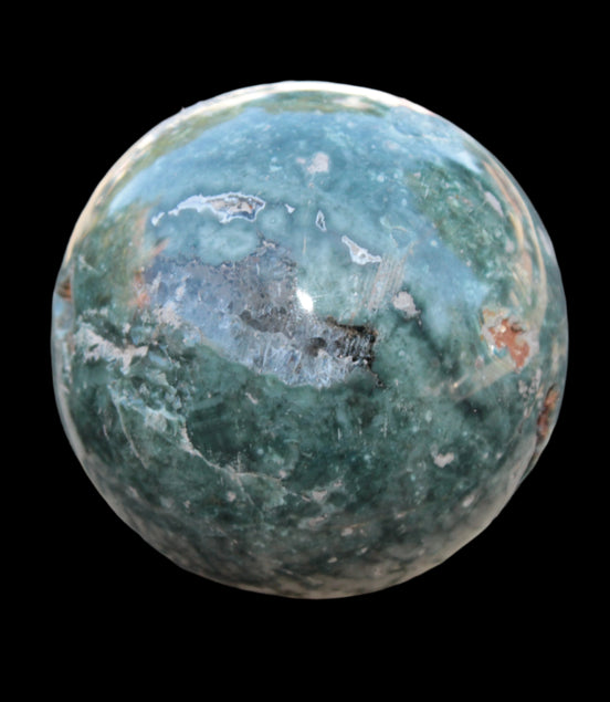 Green Ocean Jasper sphere 456g 70mm - Rocks and Things Store