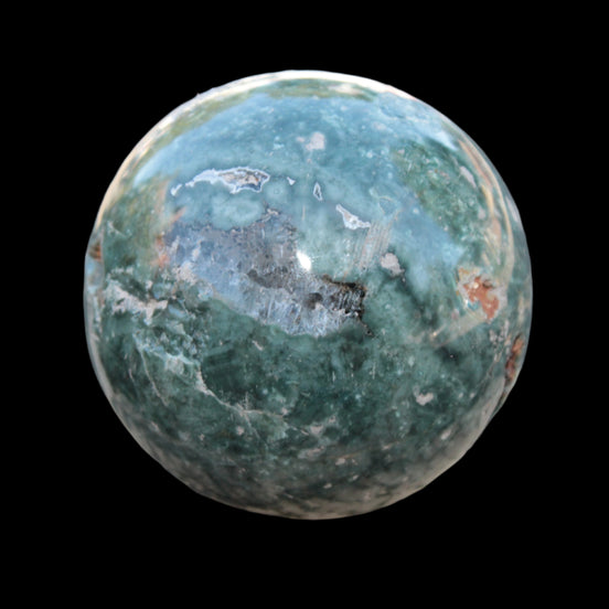 Green Ocean Jasper sphere 456g 70mm - Rocks and Things Store