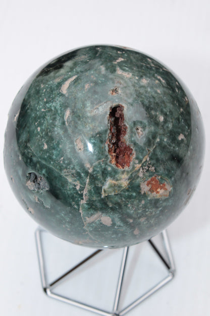 Green Ocean Jasper sphere 456g 70mm Rocks and Things