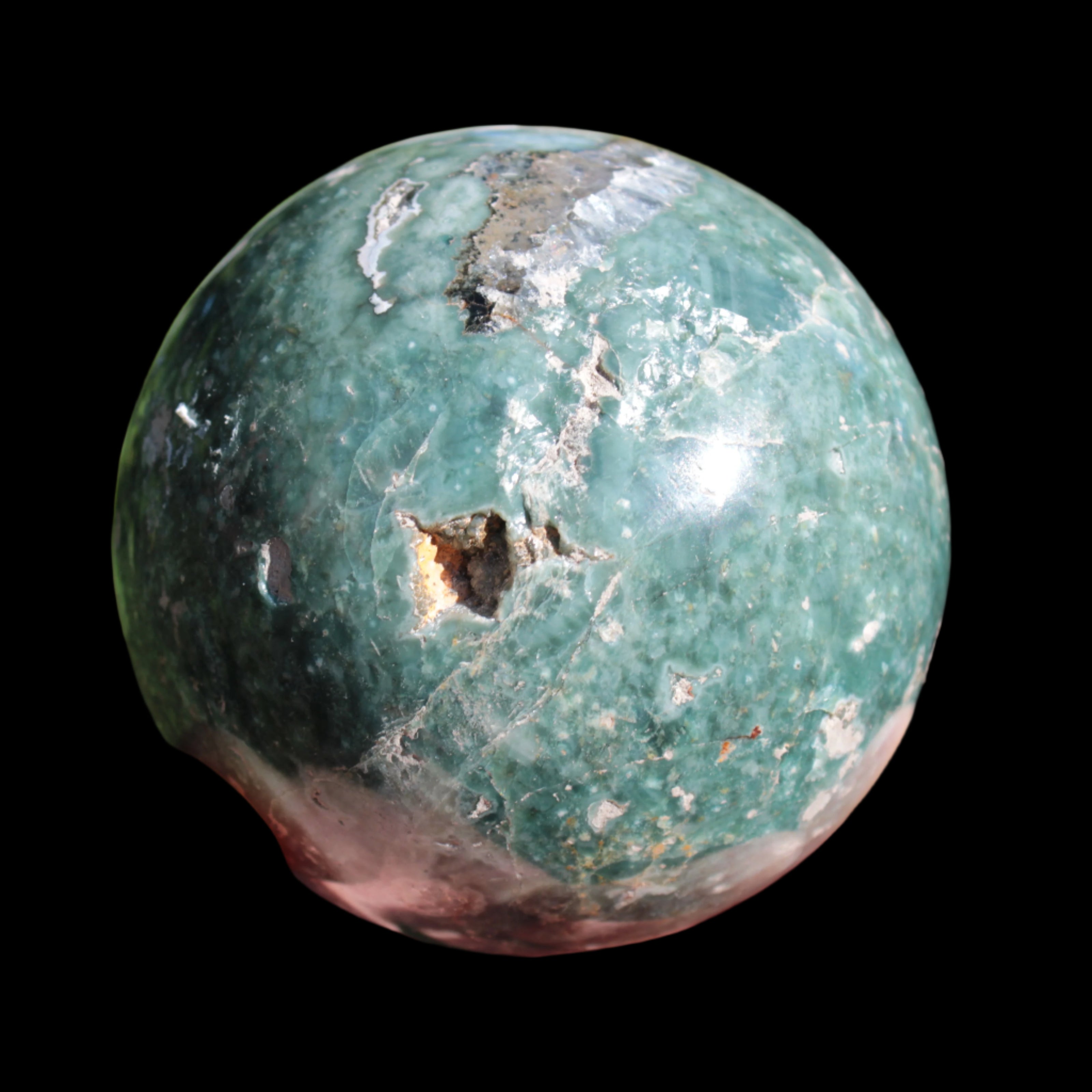 Green Ocean Jasper sphere 456g 70mm Rocks and Things