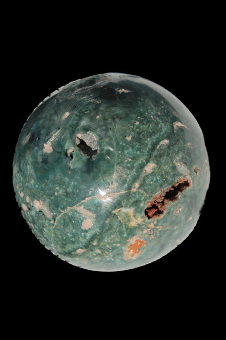 Green Ocean Jasper sphere 456g 70mm - Rocks and Things Store