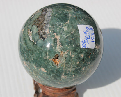 Green Ocean Jasper sphere 456g 70mm Rocks and Things