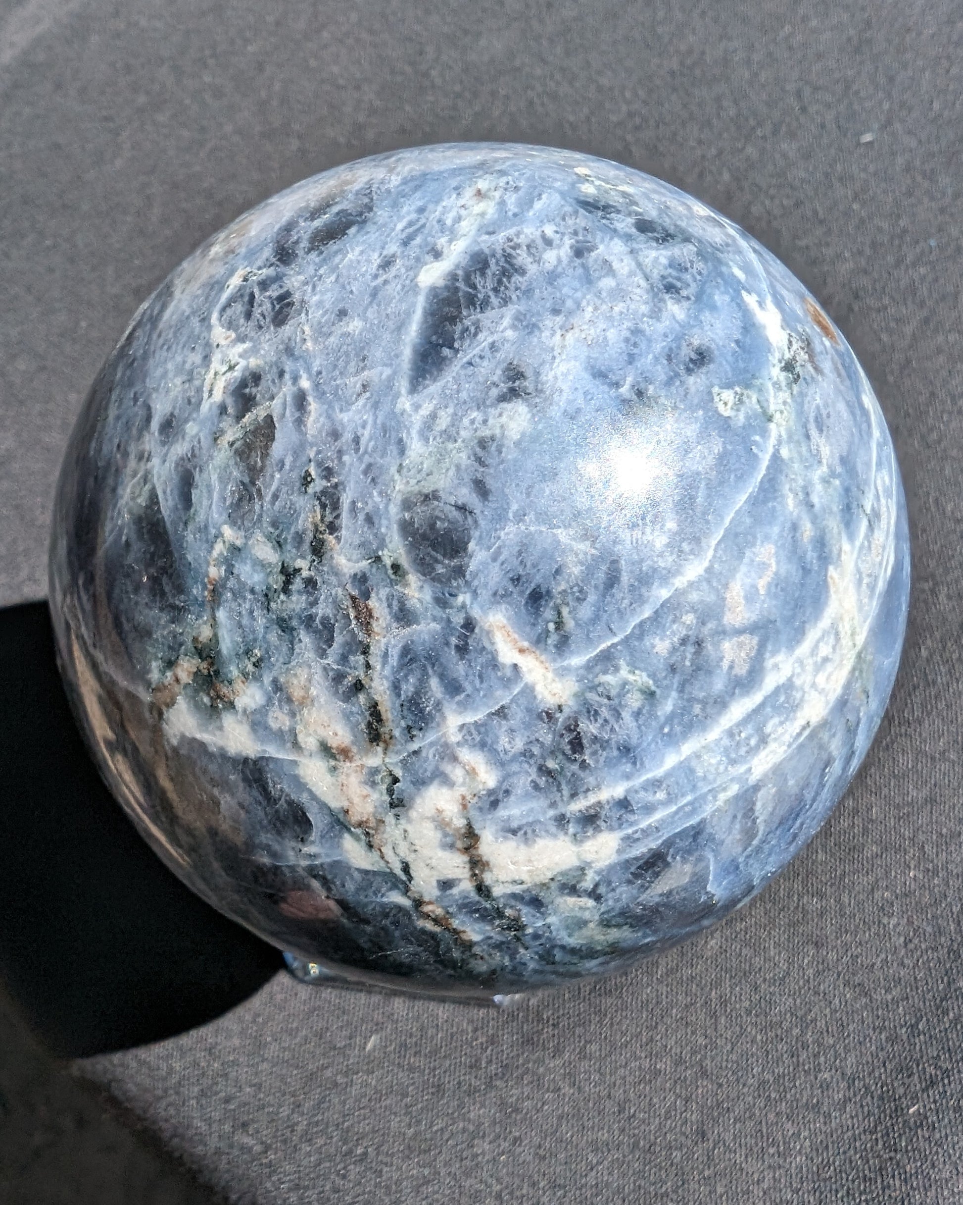 Sodalite sphere 473g Rocks and Things