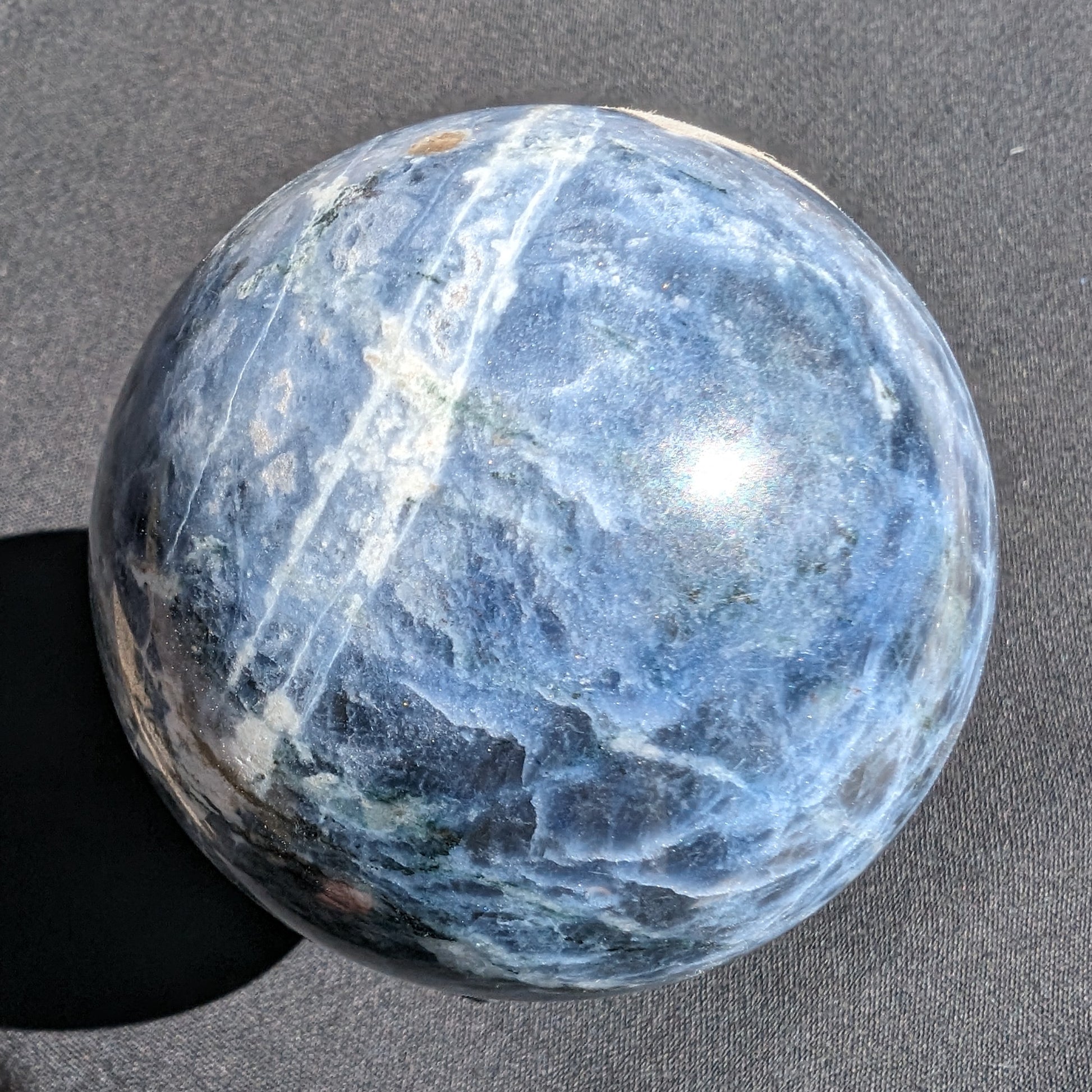 Sodalite sphere 473g Rocks and Things