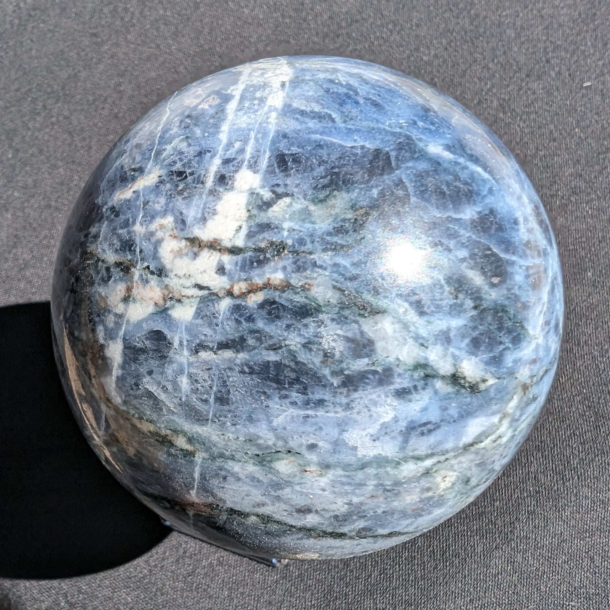 Sodalite sphere 473g Rocks and Things