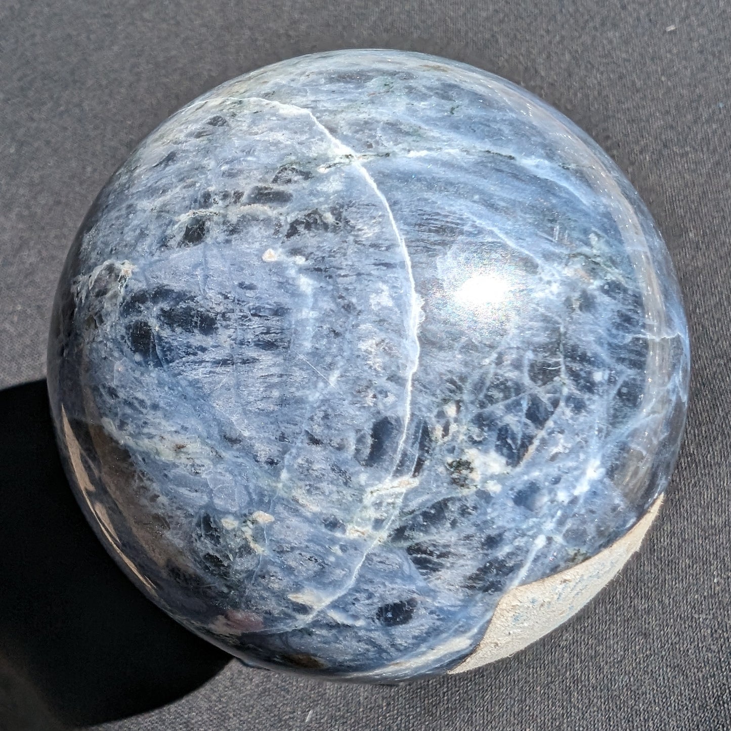 Sodalite sphere 473g Rocks and Things