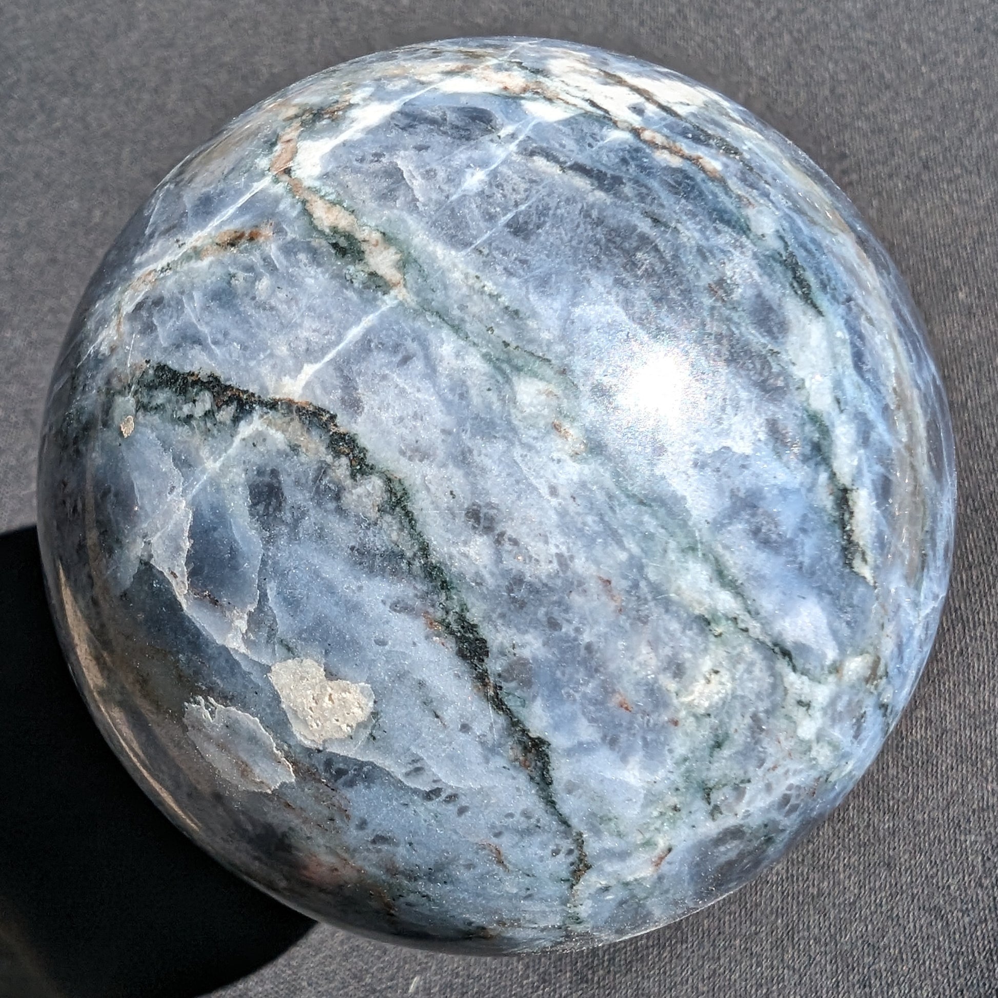 Sodalite sphere 473g Rocks and Things