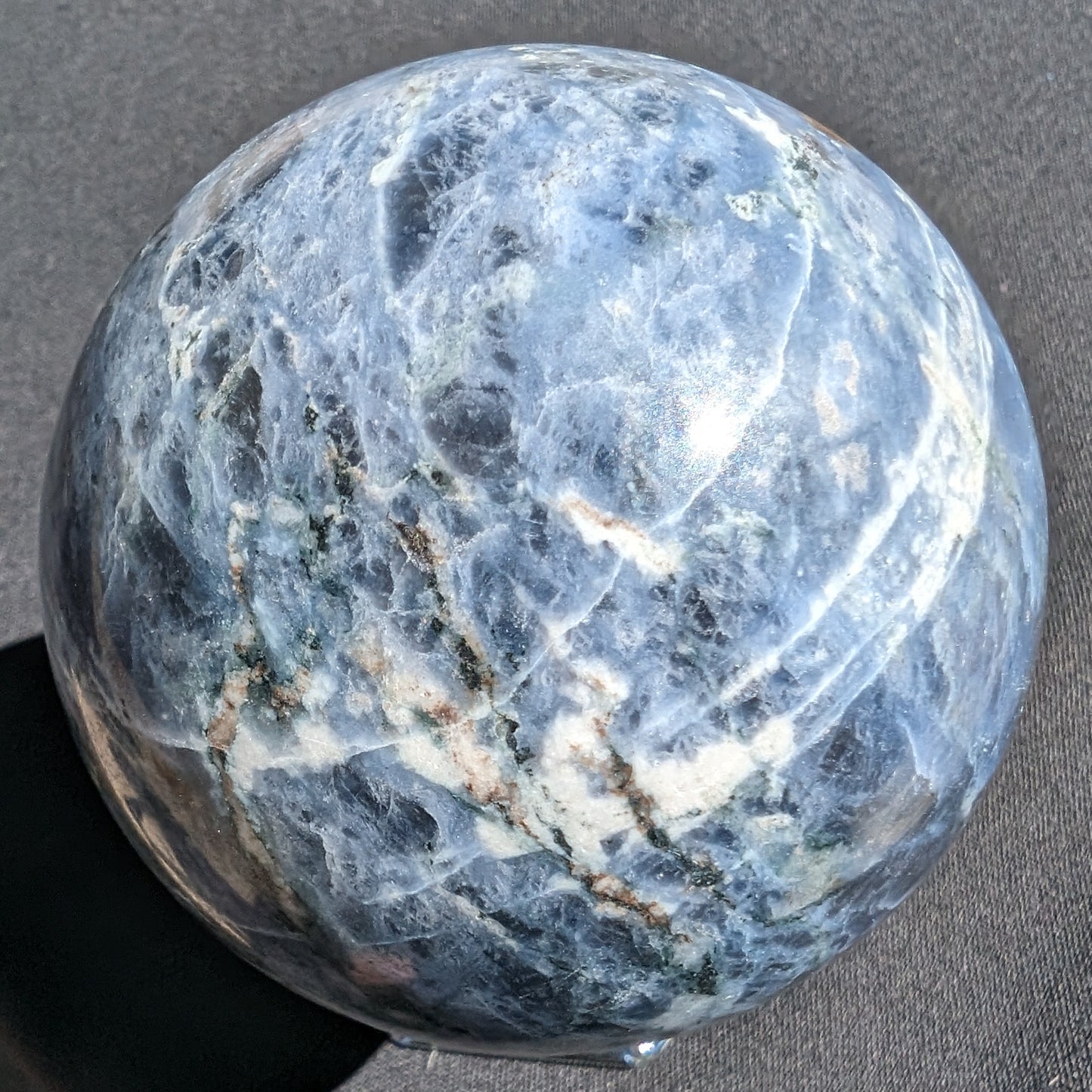 Sodalite sphere 473g Rocks and Things