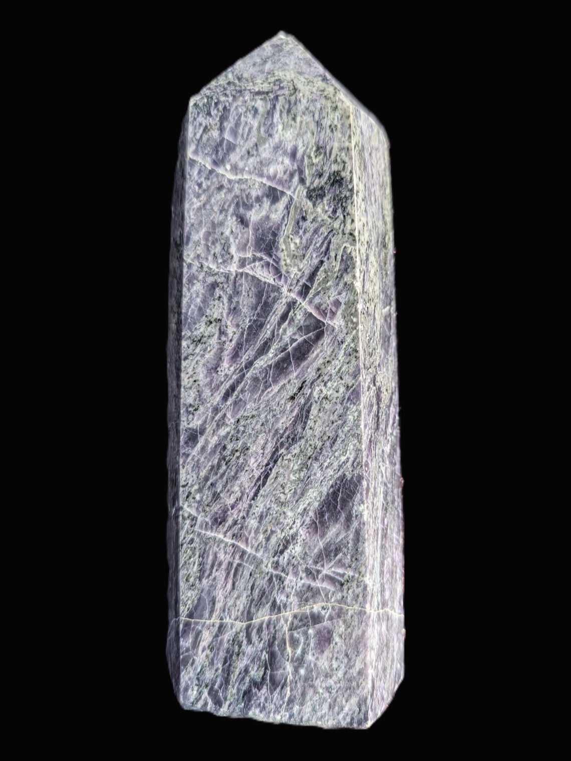 Charoite obelisk 835g Rocks and Things
