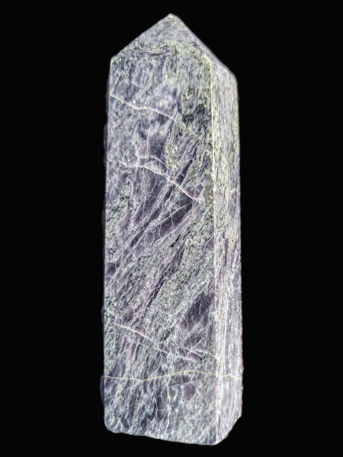 Charoite obelisk 835g Rocks and Things