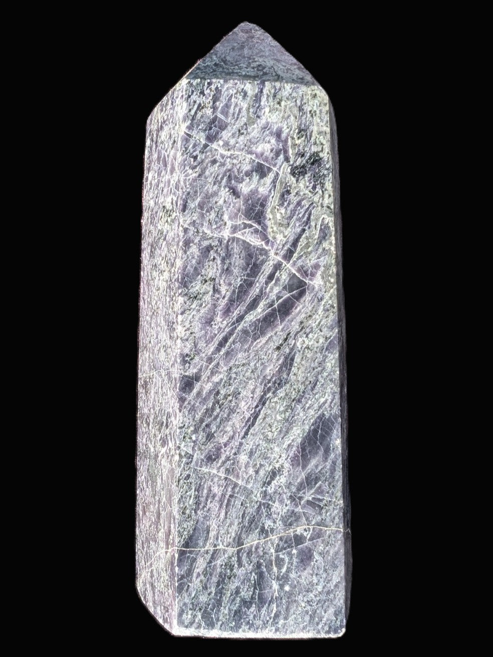 Charoite obelisk 835g Rocks and Things