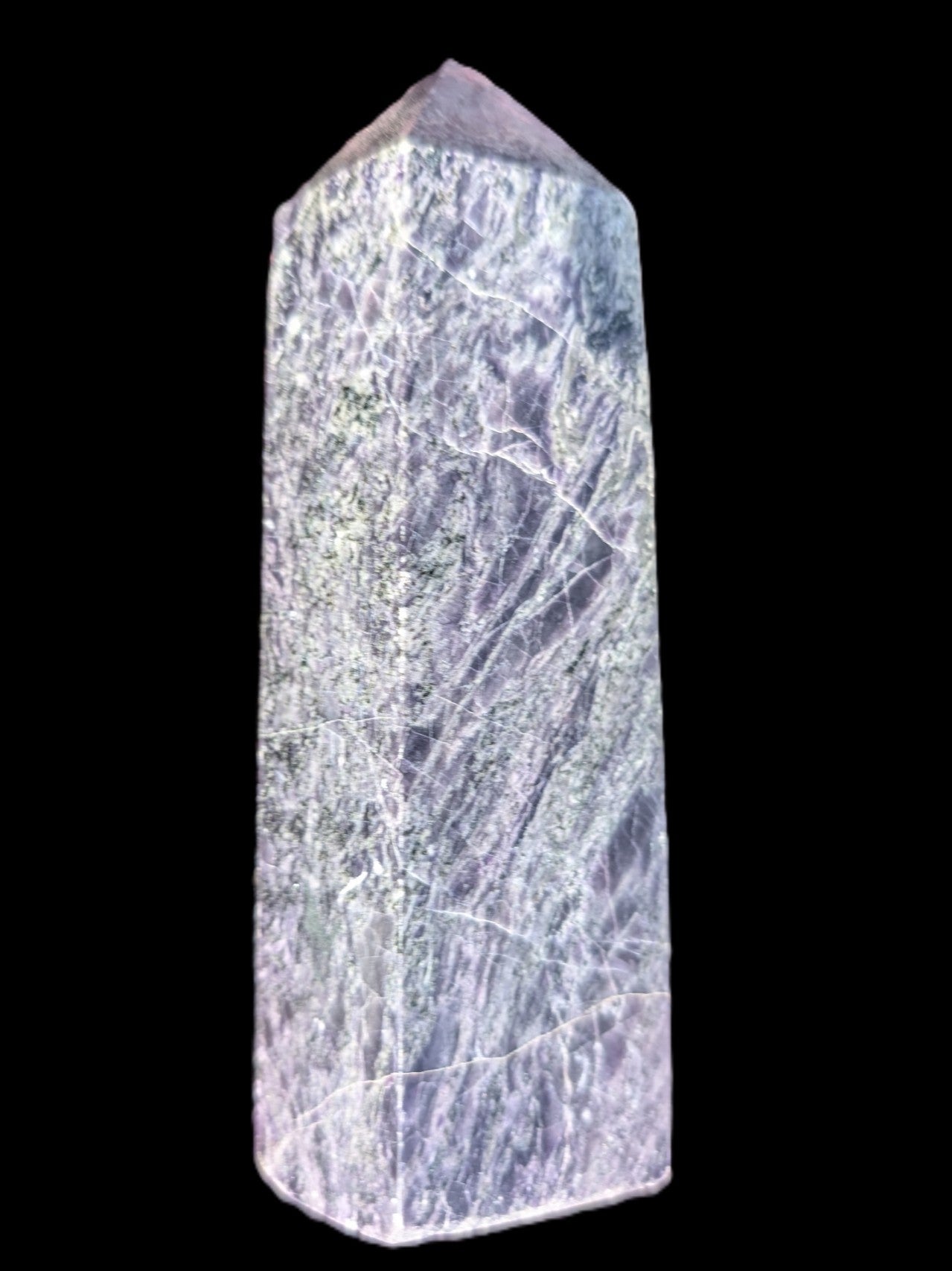 Charoite obelisk 835g Rocks and Things