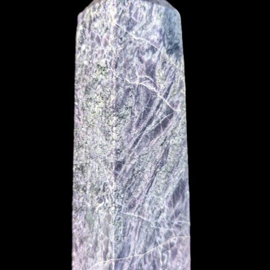 Charoite obelisk 835g Rocks and Things