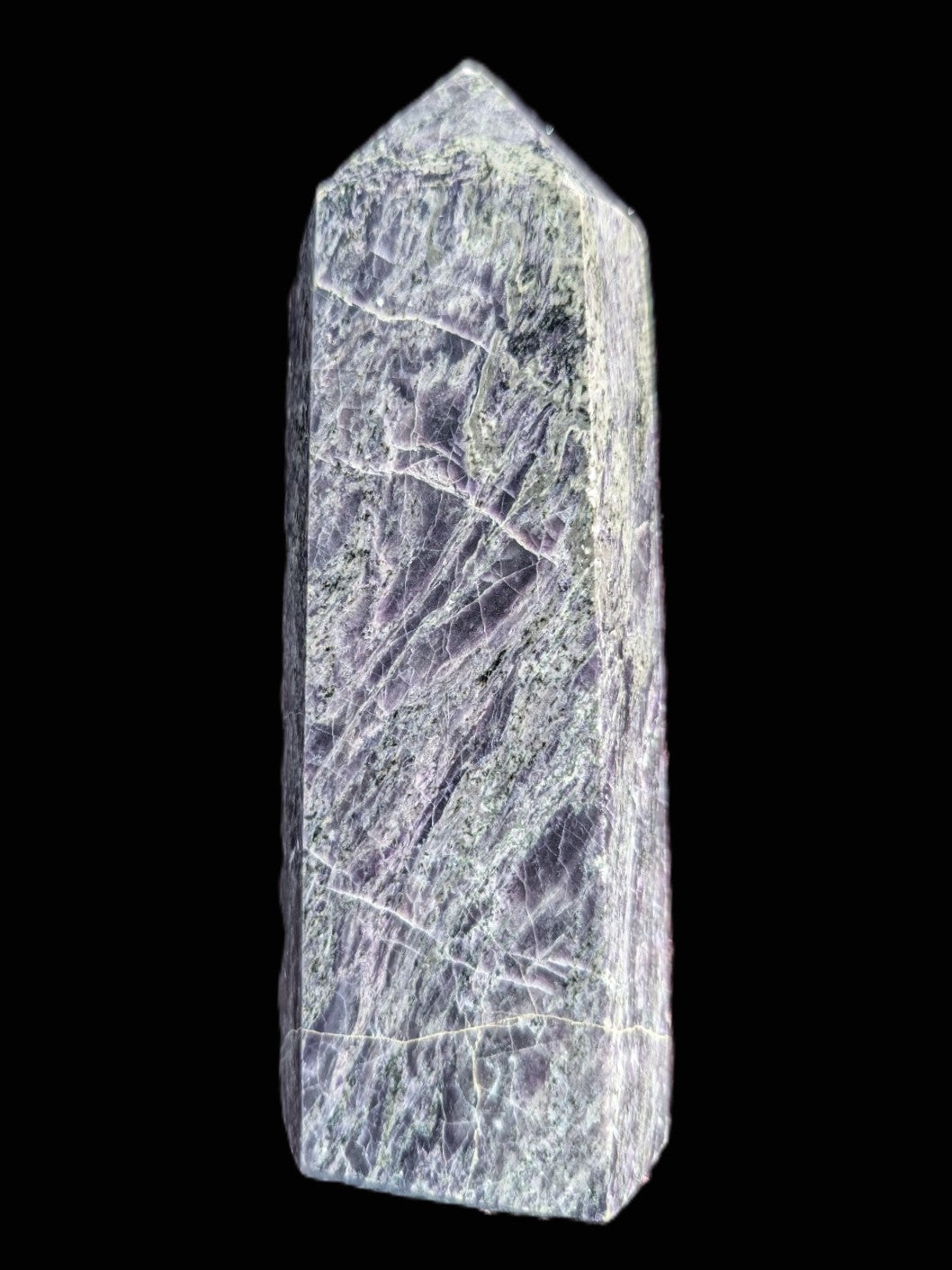 Charoite obelisk 835g Rocks and Things