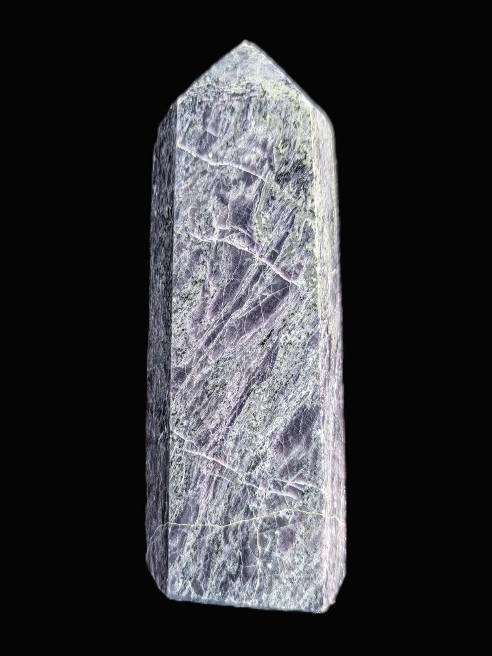 Charoite obelisk 835g Rocks and Things