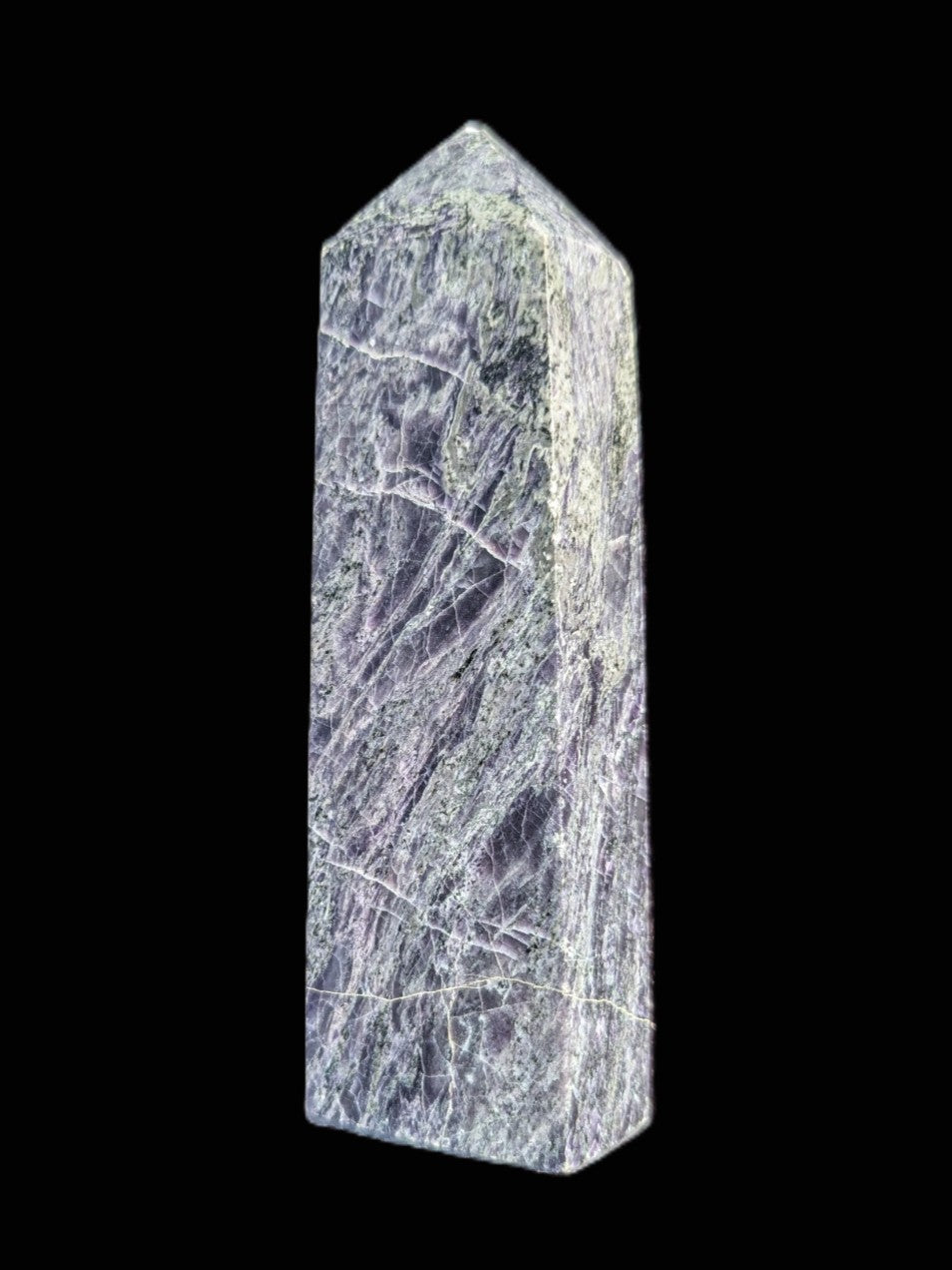 Charoite obelisk 835g Rocks and Things