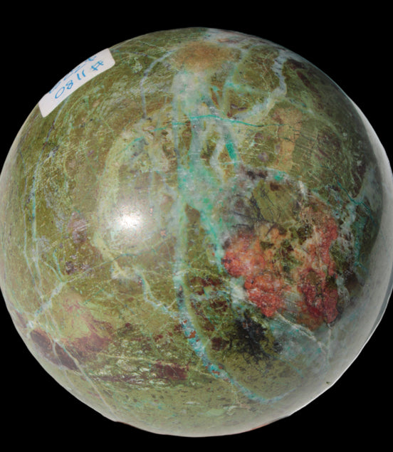 Phoenix stone sphere 2430g in sunshine - Rocks and Things Store
