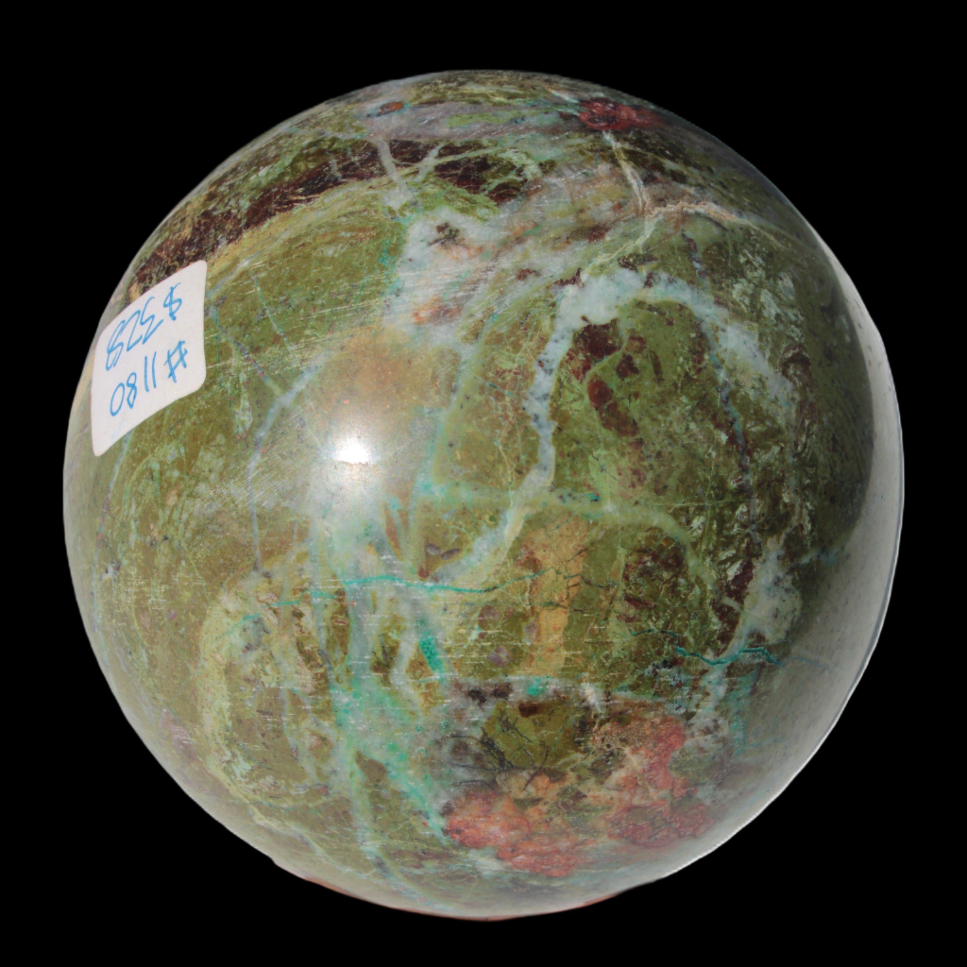 Phoenix stone sphere 2430g in sunshine - Rocks and Things Store