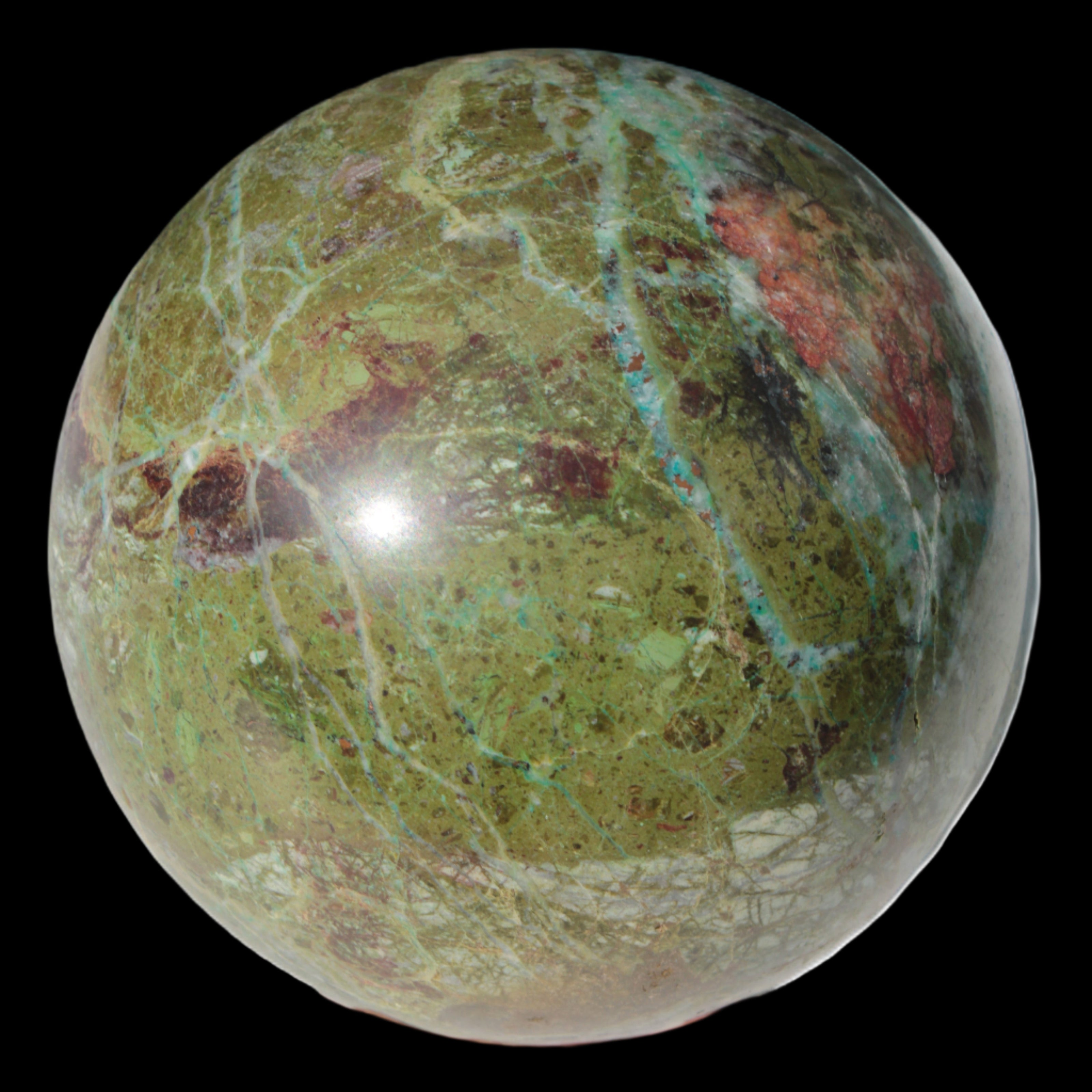 Phoenix stone sphere 2430g in sunshine - Rocks and Things Store