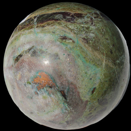 Phoenix stone sphere 2430g in sunshine - Rocks and Things Store