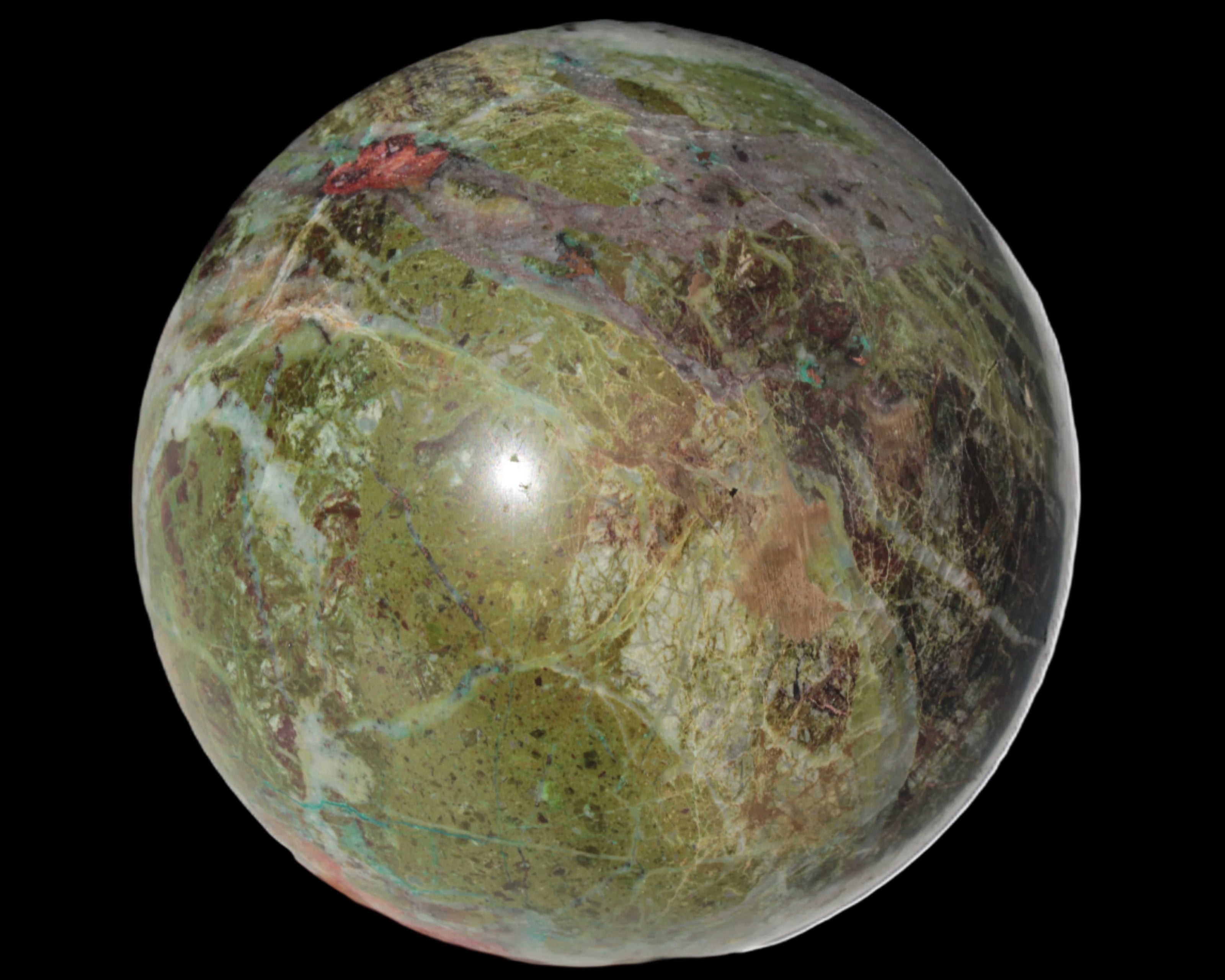 Phoenix stone sphere 2430g in sunshine - Rocks and Things Store