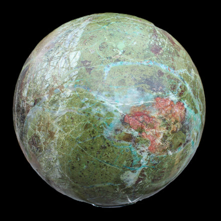 Phoenix stone sphere 2430g in sunshine - Rocks and Things Store