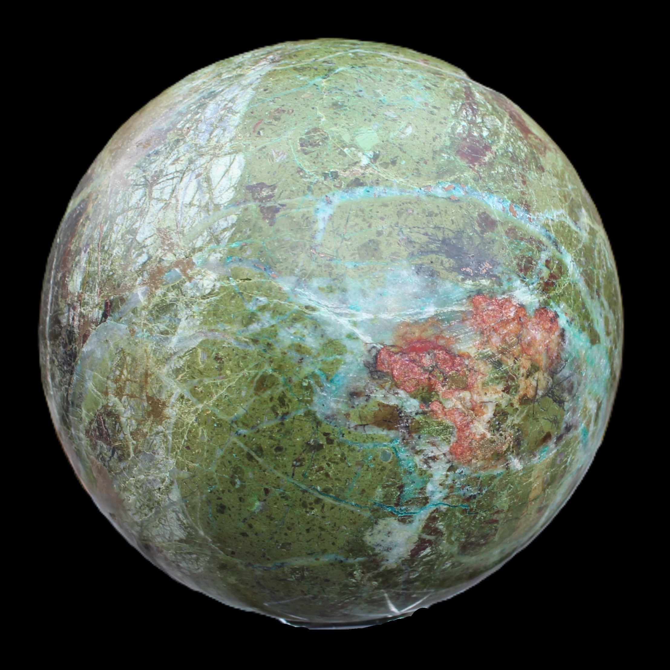 Phoenix stone sphere 2430g in sunshine - Rocks and Things Store