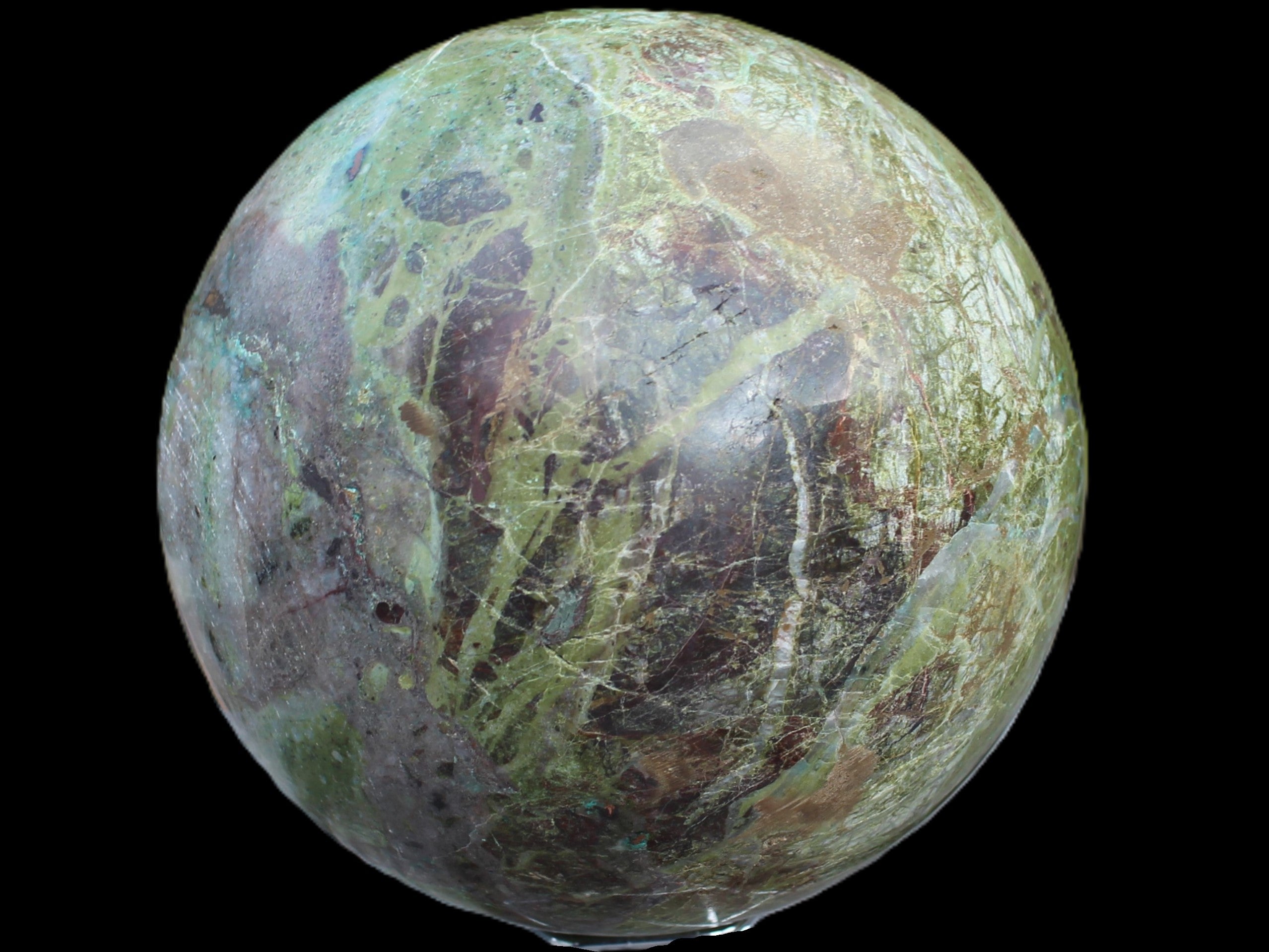 Phoenix stone sphere 2430g in sunshine - Rocks and Things Store
