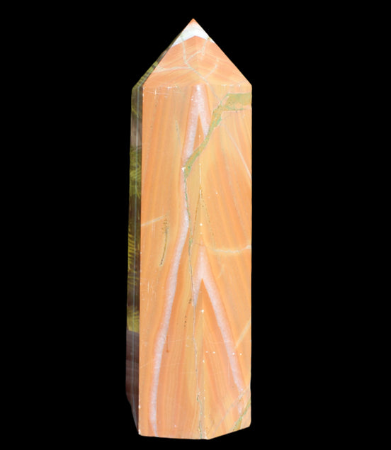Red Jasper wood grain obelisk 4445g in sunlight - Rocks and Things Store