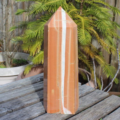 Red Jasper wood grain obelisk 4445g Rocks and Things