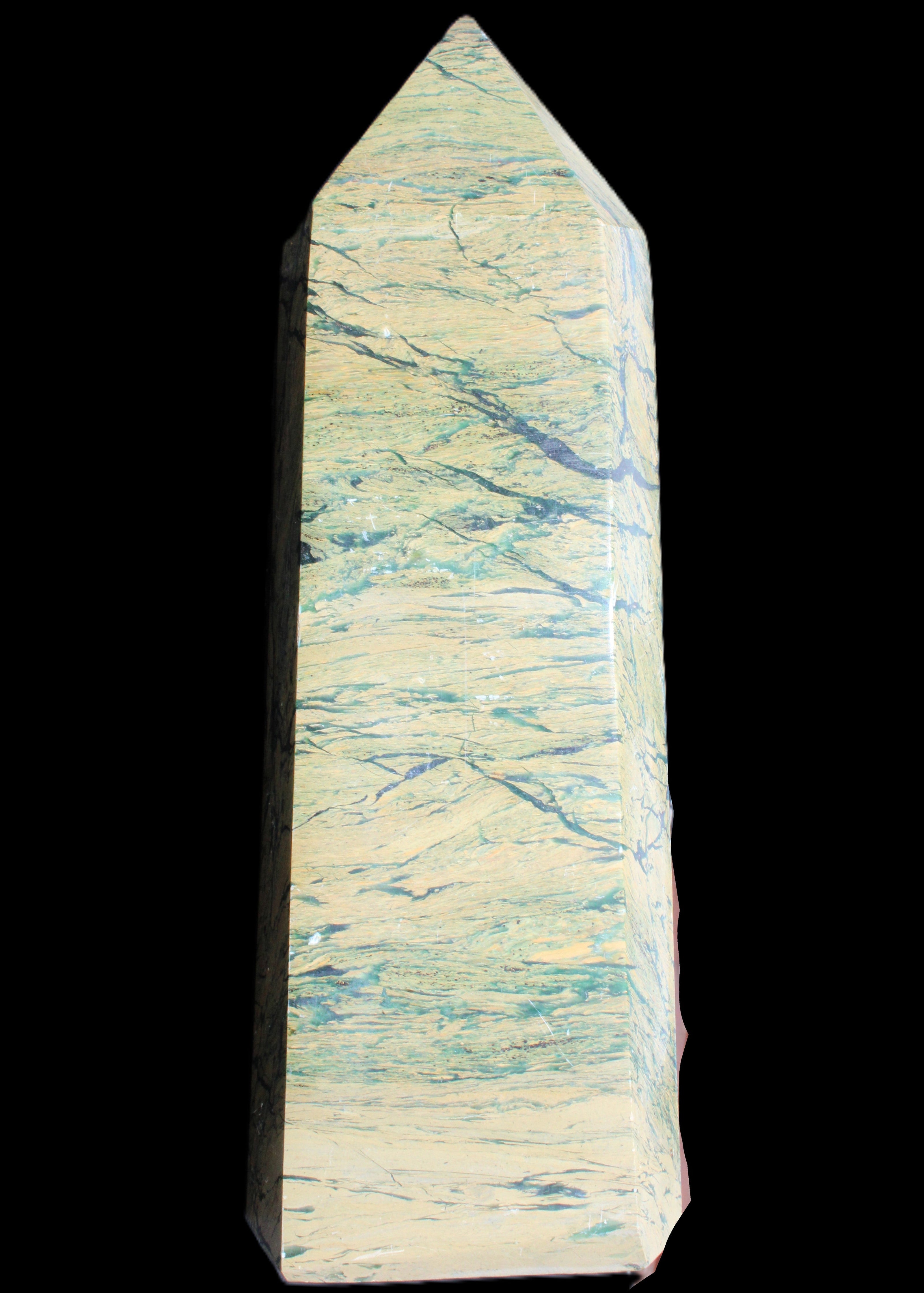 Phoenix Stone obelisk 1864g in sunlight - Rocks and Things Store