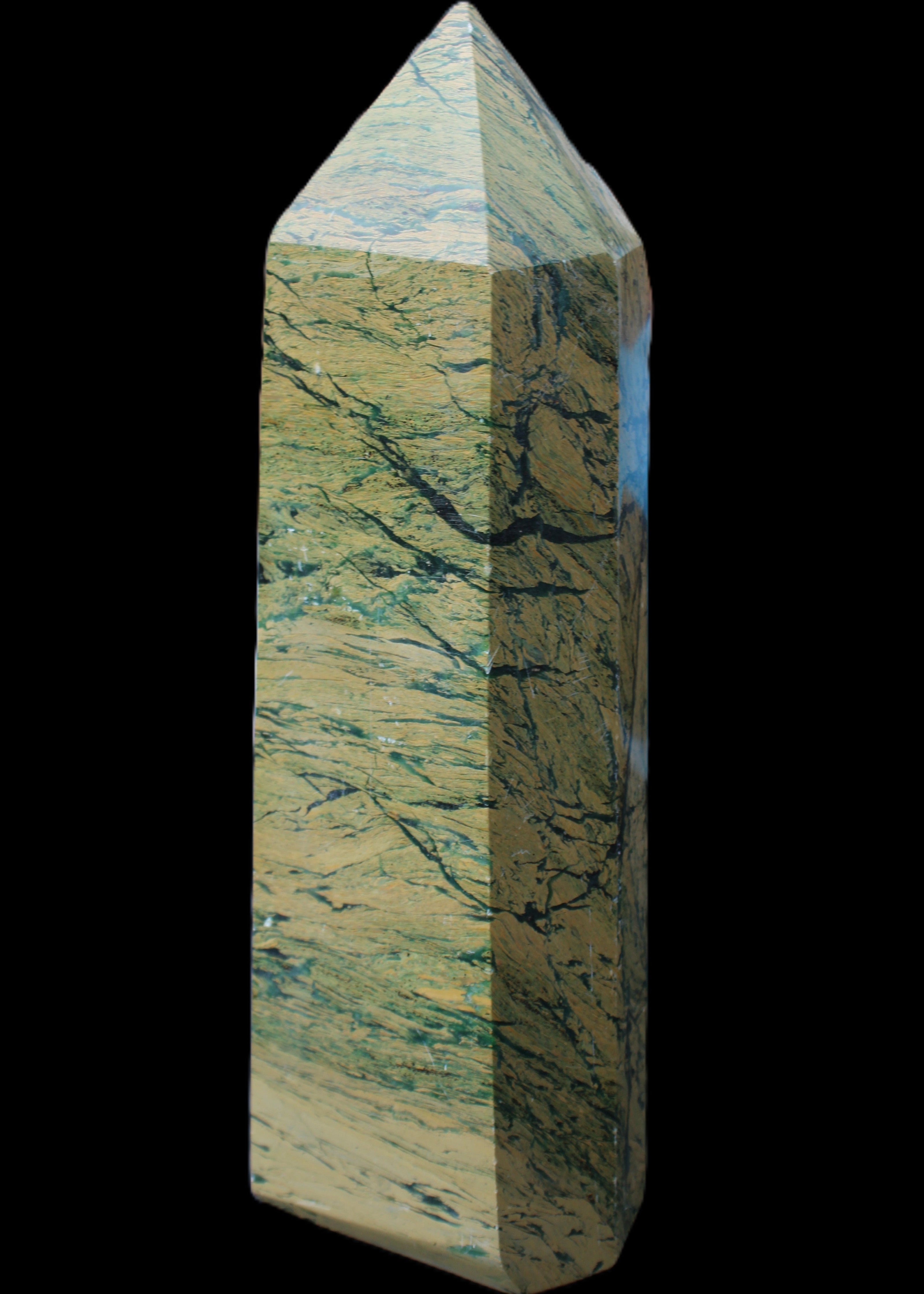 Phoenix Stone obelisk 1864g in sunlight - Rocks and Things Store