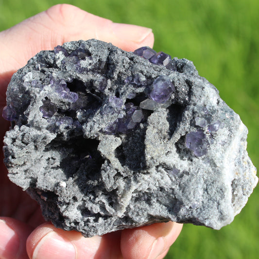 Hexagonal purple Fluorite from China 195g Rocks and Things