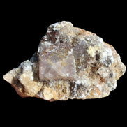 Purple Cubic ladder Fluorite with Aluminum Fluoride Gypsum 272g in sunlight - Rocks and Things Store