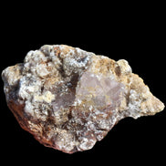 Purple Cubic ladder Fluorite with Aluminum Fluoride Gypsum 272g in sunlight - Rocks and Things Store