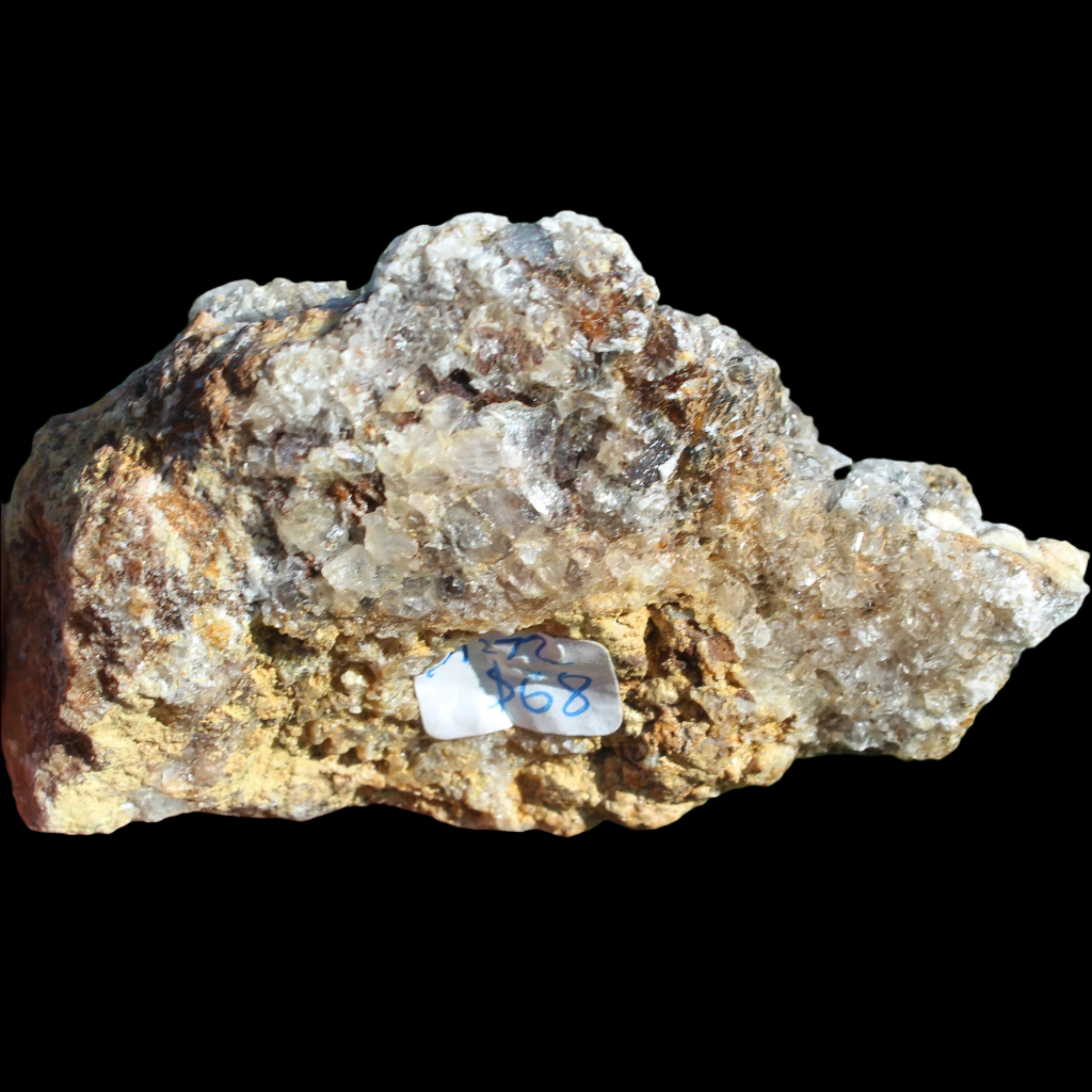 Purple Cubic ladder Fluorite with Aluminum Fluoride Gypsum 272g in sunlight - Rocks and Things Store