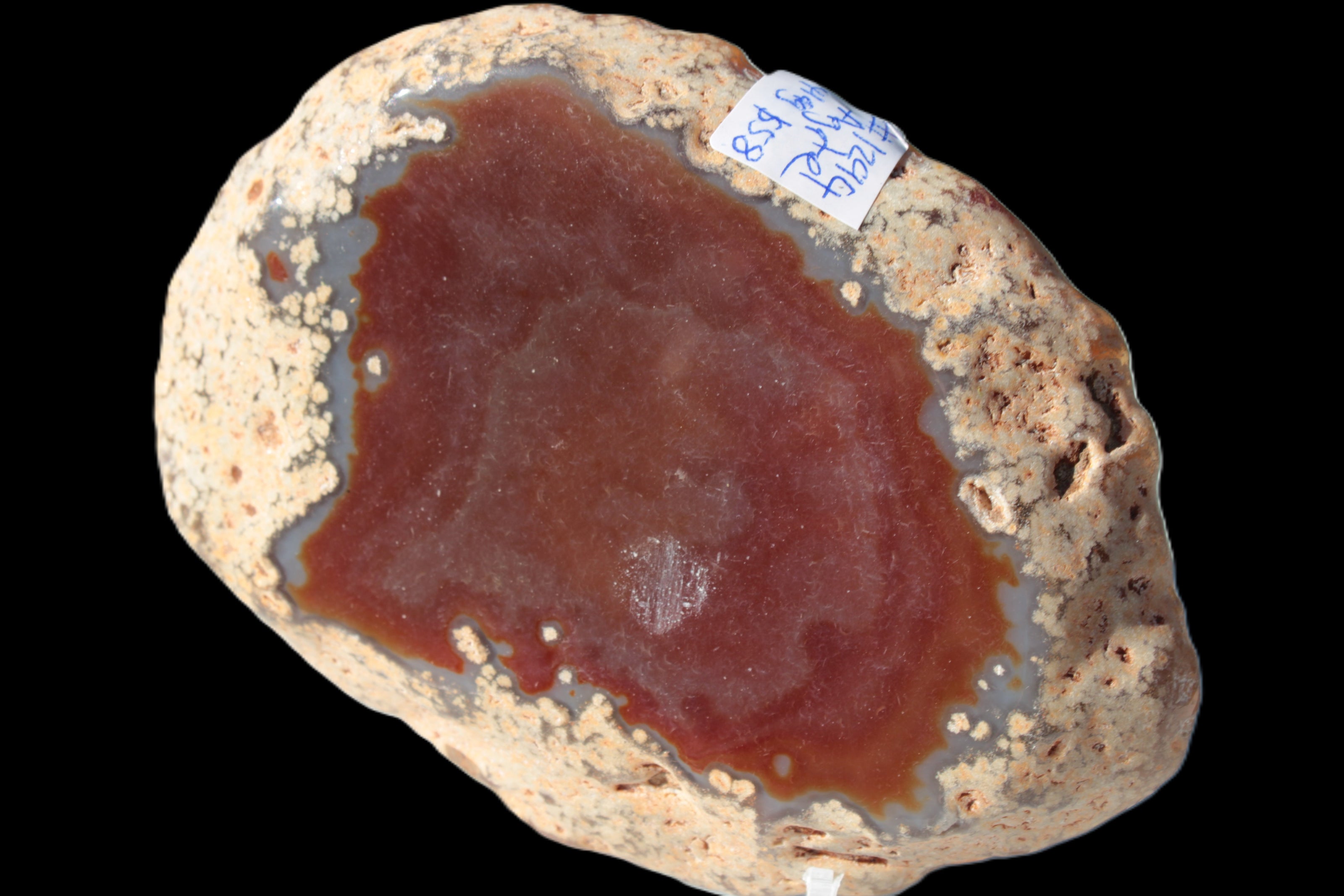 Agate banded slice 416g Rocks and Things