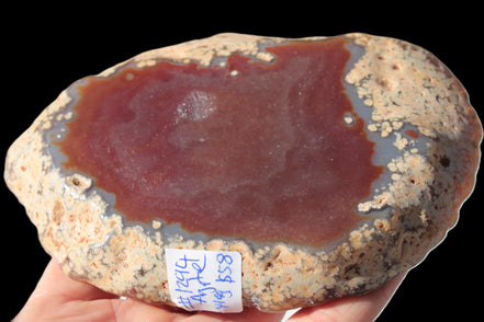 Agate banded slice 416g Rocks and Things