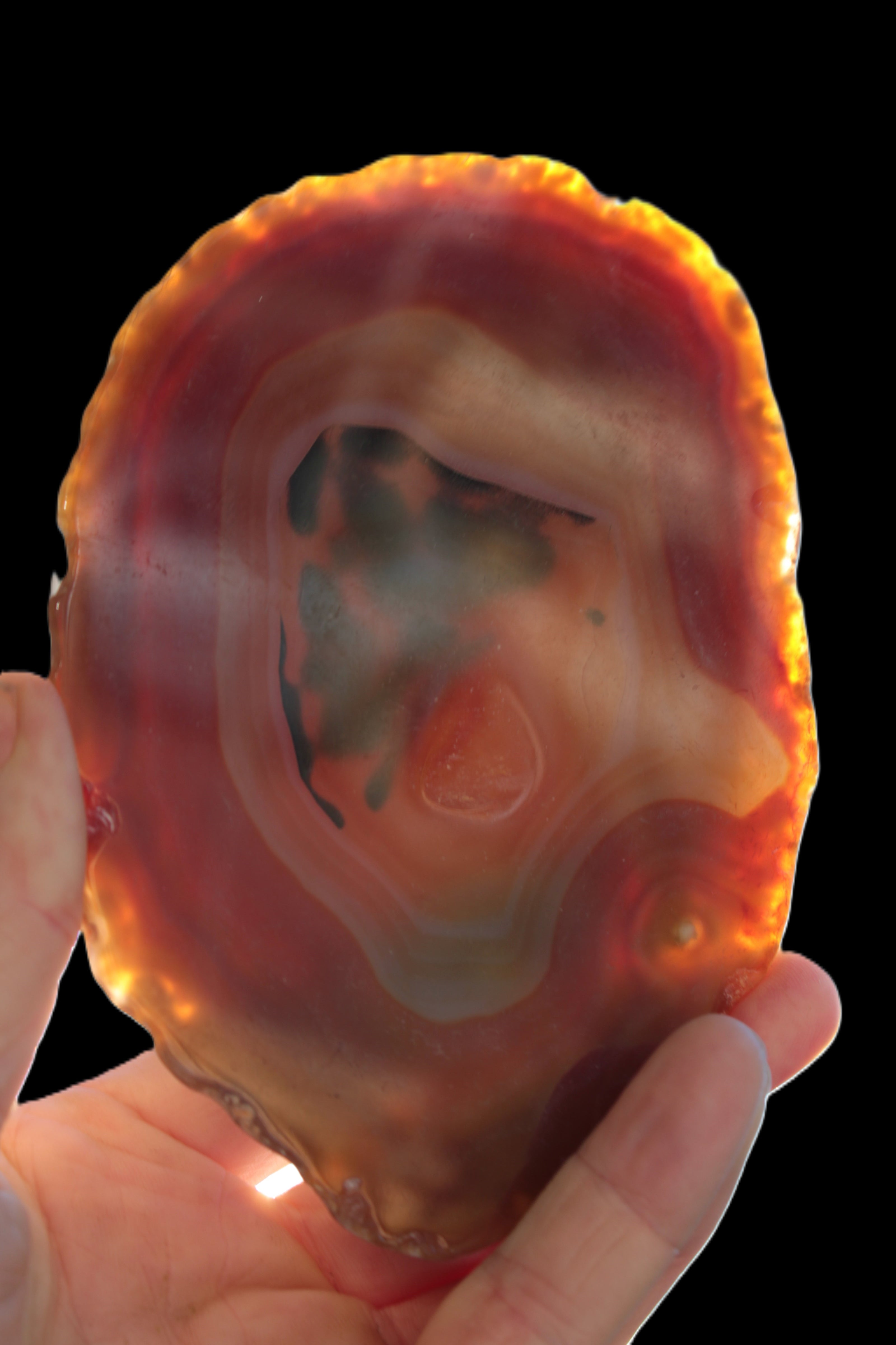 Agate banded slice 416g Rocks and Things