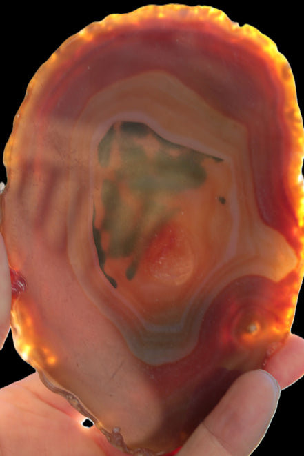 Agate banded slice 416g Rocks and Things
