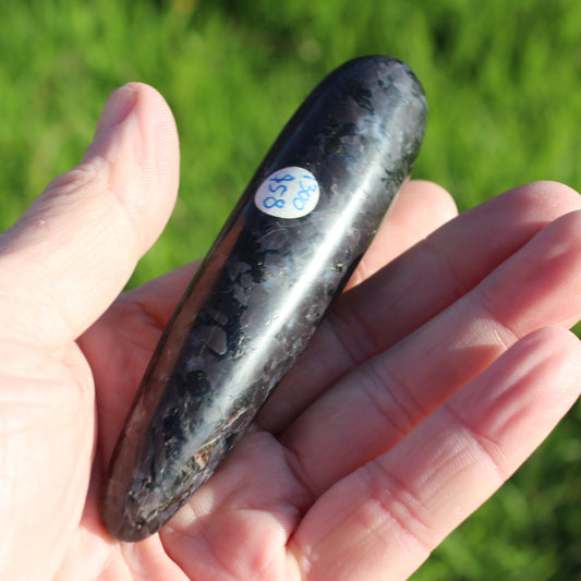 Indigo Gabbro massage wand from Himalaya 114mm 131g Rocks and Things