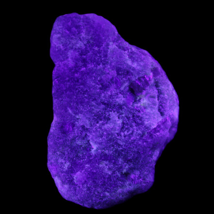 Pink Tourmaline with Quartz 67g in UV light - Rocks and Things Store