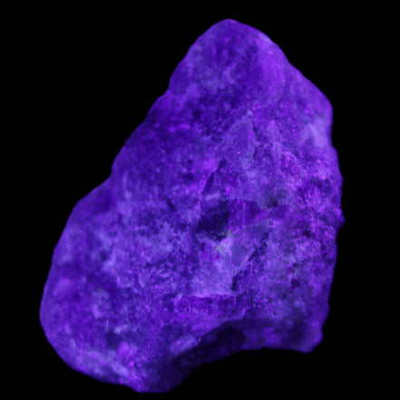 Pink Tourmaline with Quartz 67g in UV light - Rocks and Things Store