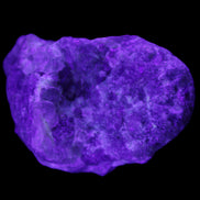 Pink Tourmaline with Quartz 67g in UV light - Rocks and Things Store