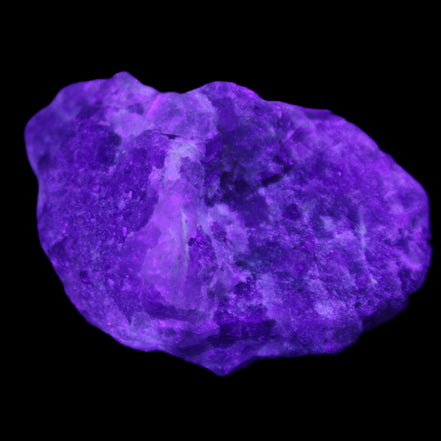 Pink Tourmaline with Quartz 67g in UV light - Rocks and Things Store