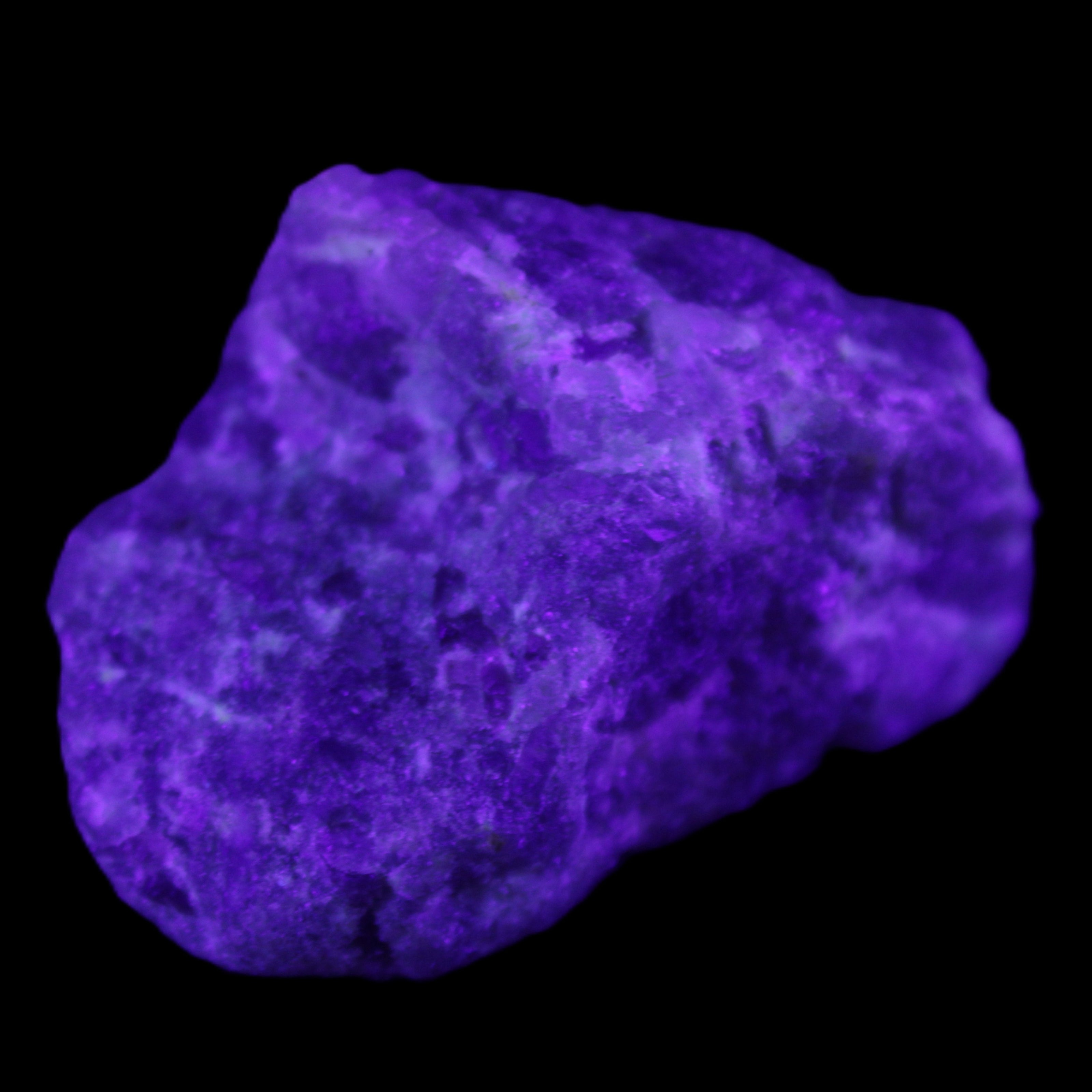 Pink Tourmaline with Quartz 67g in UV light - Rocks and Things Store