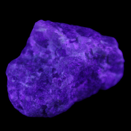 Pink Tourmaline with Quartz 67g in UV light - Rocks and Things Store