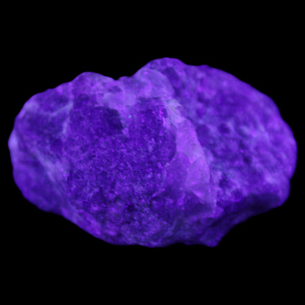 Pink Tourmaline with Quartz 67g in UV light - Rocks and Things Store