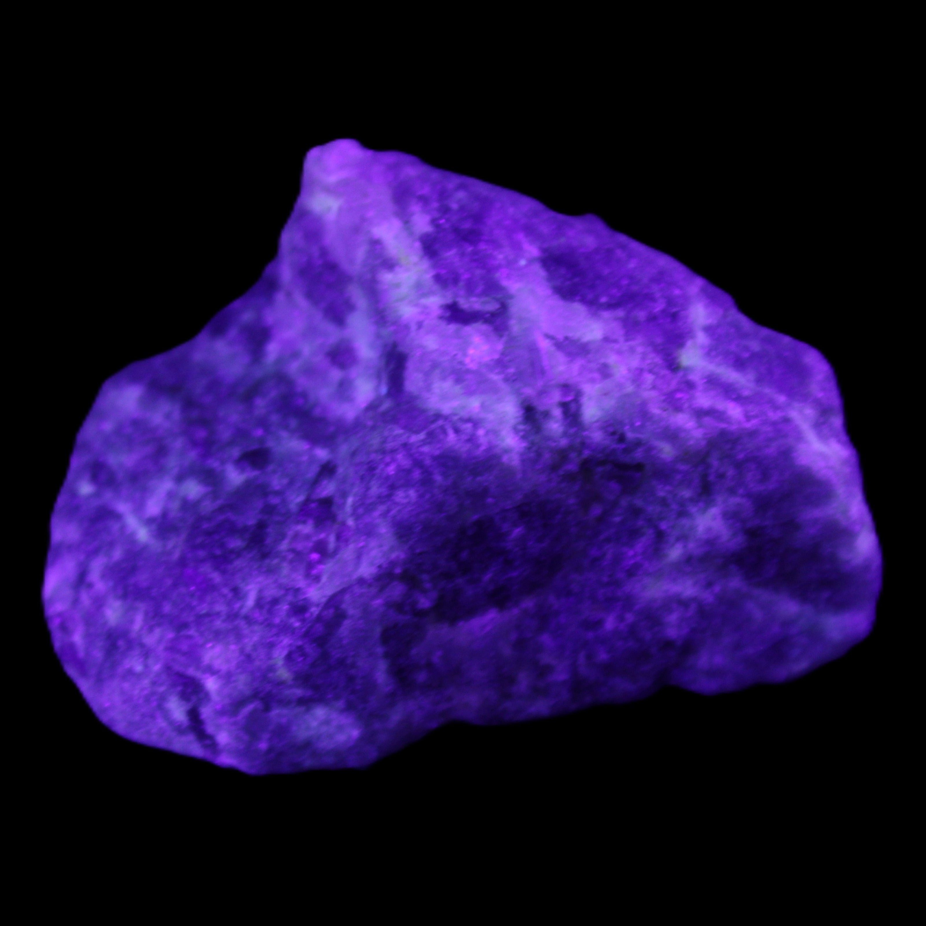 Pink Tourmaline with Quartz 67g in UV light - Rocks and Things Store